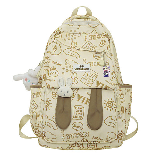 Рюкзак подростковый Lesko 230632 Beige Зайка 20 л