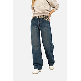 Женские Джинсы IT'S BASIC wide leg 38 Синий ЦБ-00261154