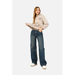 Женские Джинсы IT'S BASIC wide leg 38 Синий ЦБ-00261154
