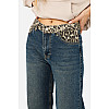 Жіночі Джинси IT'S BASIC wide leg 38 Синій ЦБ-00261154