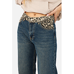 Женские Джинсы IT'S BASIC wide leg 38 Синий ЦБ-00261154