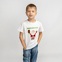 Футболка Dexter’s детская новогодняя santa 158 см Белый