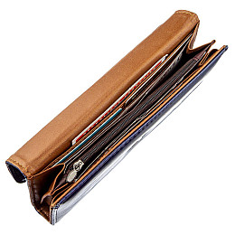 Кошелек женский конверт из гладкой экокожи Kivi Синий (19068)