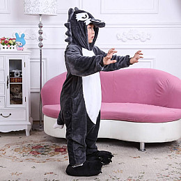 Пижама Кигуруми детская Kigurumba Волк XS - рост 95 - 105 см Серый