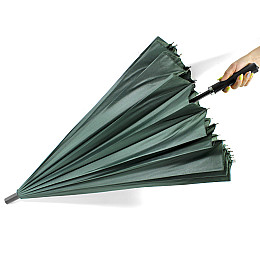 Зонт від дощу Lesko T-1001 однотонний 24 спиці Зелений (4472-13230)