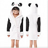 Халат дитячий BearWear Панда весела S - зріст 100 - 110 см Чорно-білий