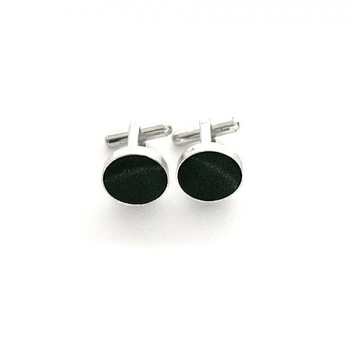 Круглые запонки Gofin Черные Однотонные Zphs-3112