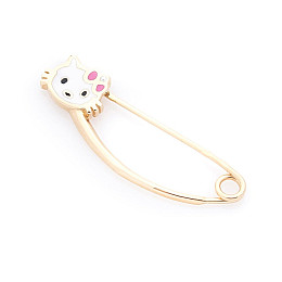 Золотая булавка Hello Kitty (эмаль) зак00260 Оникс