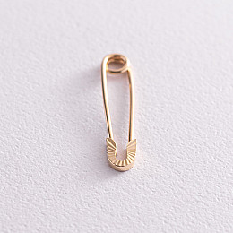 Булавка в желтом золоте зак00317 Оникс