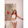 Утягивающий корсет Slim&Gentle 003 22 на талию 46-56 см бежевый с кружевом