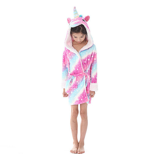 Халат дитячий BearWear Єдиноріг New зірковий шлях XS 90 - 100 см Фіолетовий (1000215-XS)