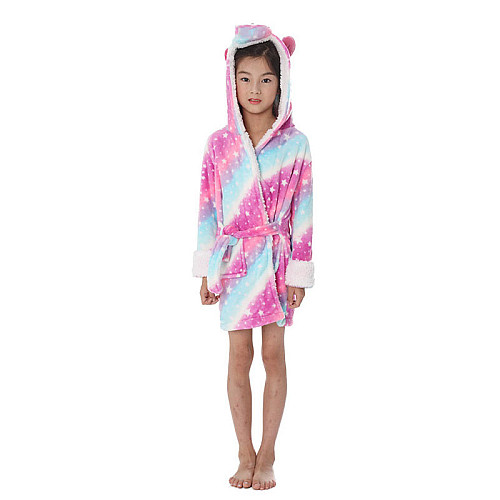 Халат дитячий BearWear Єдиноріг New зірковий шлях XS 90 - 100 см Фіолетовий (1000215-XS)