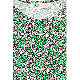 Туника для девочки H&M 170 см зеленый цветы 3477033