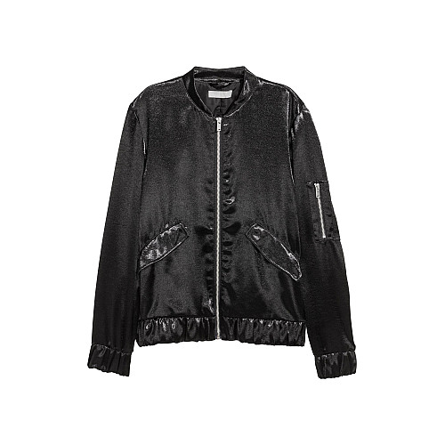 Женский бомбер H&M 36 черный 23114304324