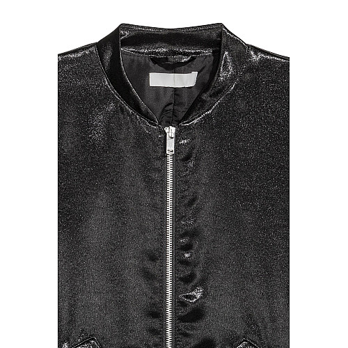 Женский бомбер H&M 36 черный 23114304324