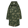 Женская парка H&M S зеленый листики 312626810
