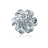 Брошь KOBI Anabel со Swarovski Белый Серый (7760-7249-56)