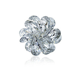 Брошь KOBI Anabel со Swarovski Белый Серый (7760-7249-56)