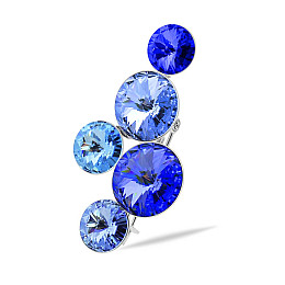 Брошь KOBI Zorina со Swarovski Синий (7760-0349-46)