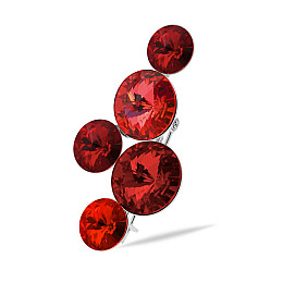Брошь KOBI Zorina со Swarovski красный (7760-0349-136)