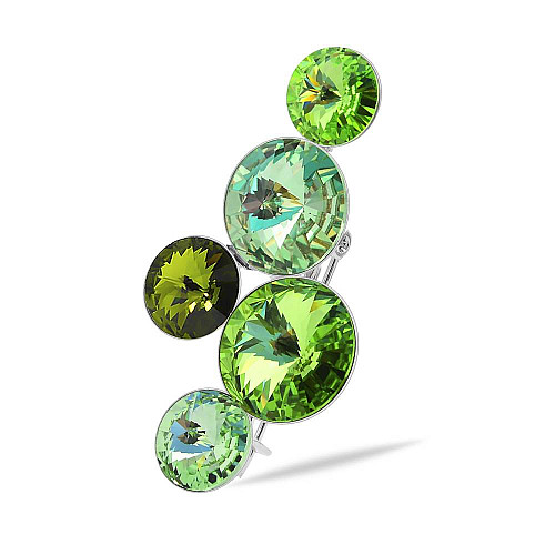 Брошка KOBI Zorina зі Swarovski зелений (7760-0349-116)