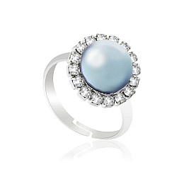Кільце KOBI Amelia з перлами Swarovski 10 мм Регульоване/Безрозмірне (7470-0643-04-32)