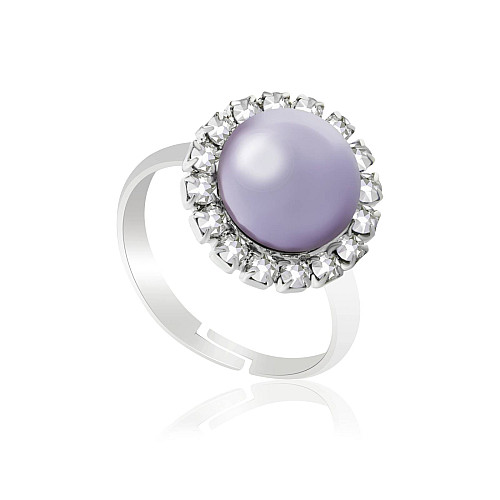 Кольцо KOBI Amelia с жемчугом Swarovski 10 мм Регулируемый/Безразмерное (7470-0643-03-32)