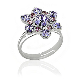 Кільце KOBI Virginie з вставками Swarovski Регульоване/Безрозмірне (7470-0633-03-32)