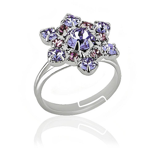Кольцо KOBI Virginie со вставками Swarovski Регулируемый/Безразмерное (7470-0633-03-32)
