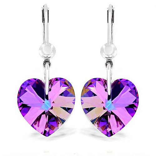 Серьги KOBI Heart со Swarovski 14 мм (7440-0954-36)