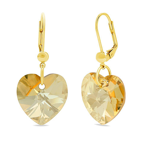 Серьги KOBI Heart со Swarovski 14 мм (7440-0954-35)