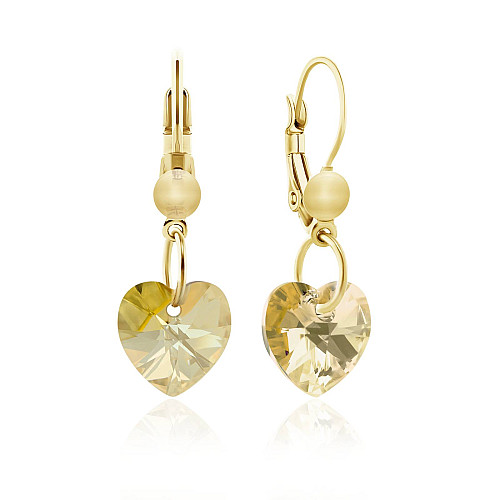Сережки KOBI Heart Small 10*10 мм зі Swarovski (7440-0129-35-35)