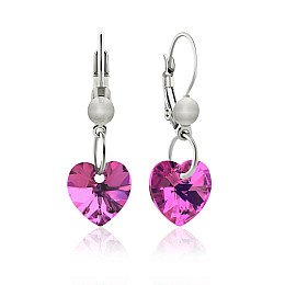 Сережки KOBI Heart Small 10*10 мм зі Swarovski (7440-0129-206-32)