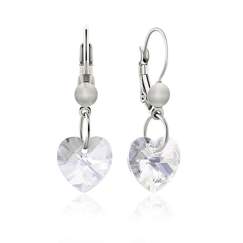 Серьги KOBI Heart Small 10*10 мм со Swarovski (7440-0129-02-32)