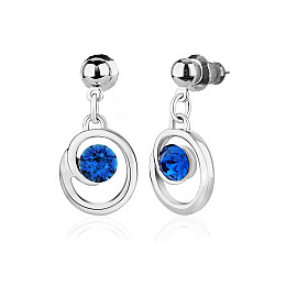 Сережки з замком «пусета» KOBI Sole з вставками Swarovski Ø 4 мм (7042-0185-72-32)