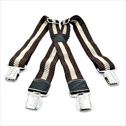 Подтяжки классические 3,8см Weatro nwx-lmn-2027 Коричнево-бежевый