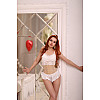 Утягуючий корсет Slim&Gentle 003 34 на талію 101-110 см бежевий з мереживом