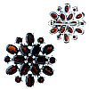 Серебряная брошка SilverBreeze с натуральным гранатом 7.082ct (1914137)