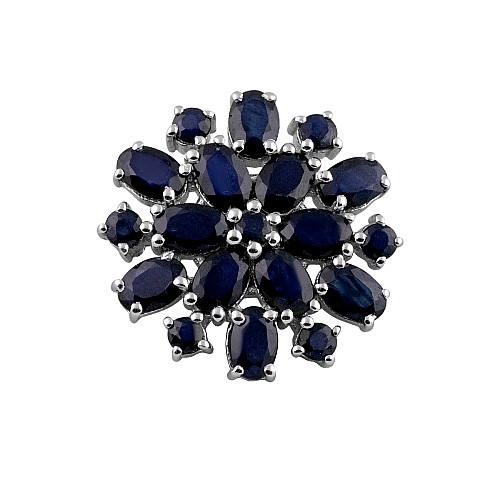 Серебряная брошка SilverBreeze с натуральным сапфиром 8.9ct (2106548)