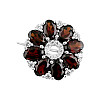 Серебряная брошка SilverBreeze с натуральным гранатом 4.413ct (2112266)