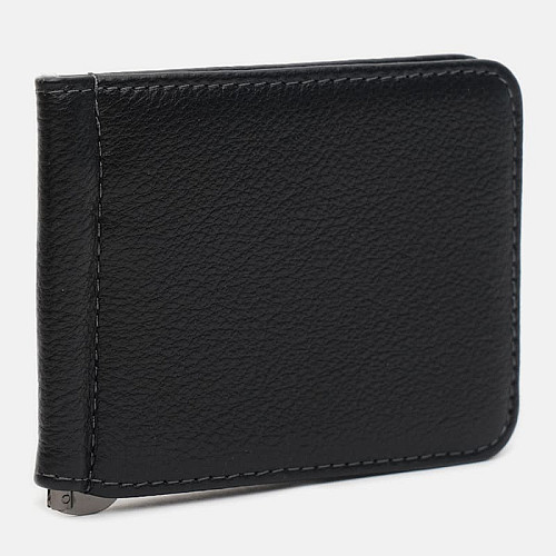 Мужський шкіряний зажим Ricco Grande k1125-22bl-black