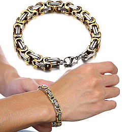 Мужський металевий браслет Steel Rage з нержавіючої сталі комбінованого кольору срібло (1756374750)