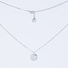 Серебряное колье с монетой усыпанной цирконами Infini kl2cr-91