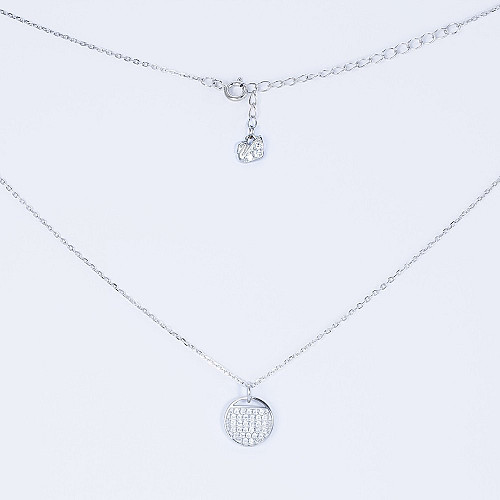 Серебряное колье с монетой усыпанной цирконами Infini kl2cr-91