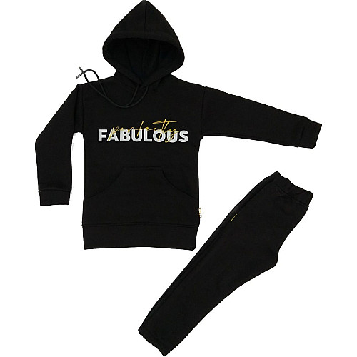Костюм Fabulous 3х нитка с начесом Лио черный 104 (4810710)