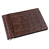 Зажим для денег из кожи крокодила Ekzotic Leather Коричневый (cc02_1)