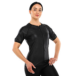 Кофта с коротким рукавом и эффектом сауны женская HeatOutFit ST-2115 M Черный