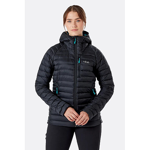 Пуховик женский Rab Microlight Alpine Long Jacket Womens 16 Черный (821468938304)