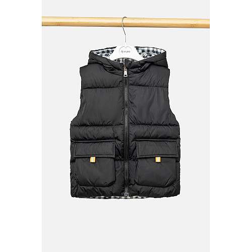Жилет утепленный для мальчика No Brand 110 см Черный ЦБ-00222273 (SKT000914698)