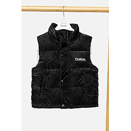 Утепленный жилет для девочки No Brand 116 см Черный ЦБ-00242789 (SKT000965778)